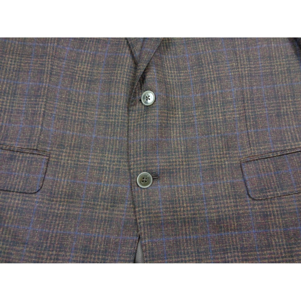 Joseph Abboud Heritage Blazer 44S Glen Check Plaid Reda Super 110's Wool - Picture 5 of 16